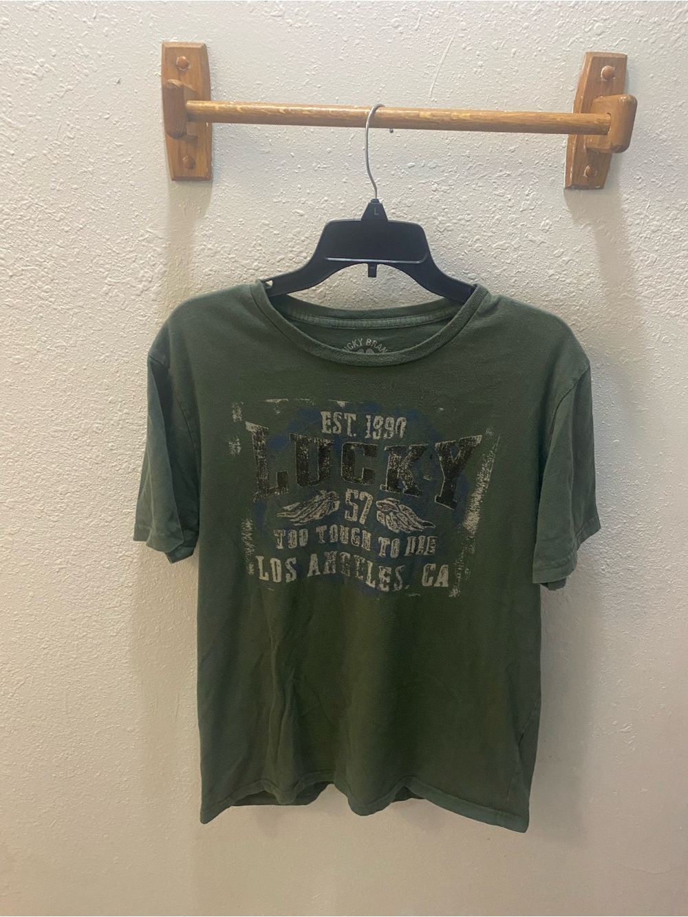 Lucky Brand Olive Green Graphic Short Sleeve Tee - Men